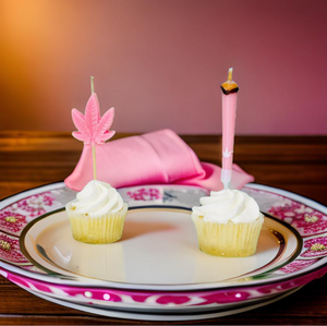 Pink Joint Cake Candles