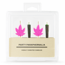 Cargar imagen en el visor de la galería, 420 Novelty Blunt and Cannabis Leaf Cake Candles